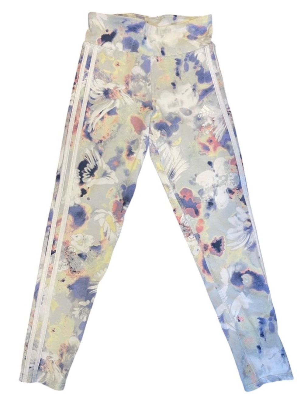 Adidas Girls Printed Leggings – Size M (10/12) NWT